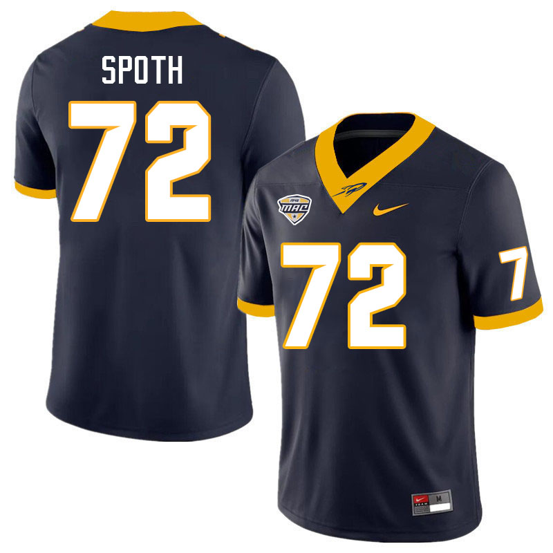 Toledo Rockets #72 Ethan Spoth College Football Jerseys Stitched Sale-Navy